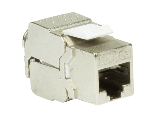 LogiLink NK4001, Flat, Metallisk, Hvit, RJ-45, Hunkjønn, 10GBase-T, 22/24
