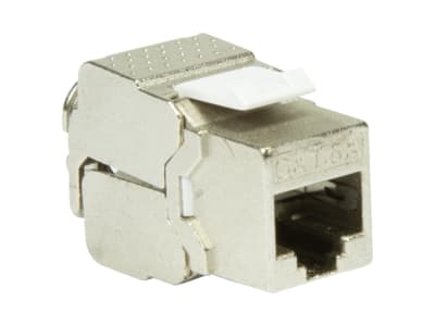 LogiLink NK4001, Flat, Metallisk, Hvit, RJ-45, Hunkjønn, 10GBase-T, 22/24