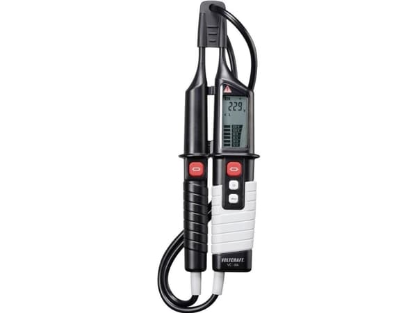 VOLTCRAFT VC 64 Kaksinapainen jännitetesteri CAT III 1000 V, CAT IV 600 V Akustiikka, LCD, LED
