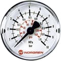 Miniatyrbild 2 av 2: IMI NORGREN Manometer 18-013-888 Anslutning (Manometer): Baksida 0 till 25 bar Yttergänga R1/8 1 st