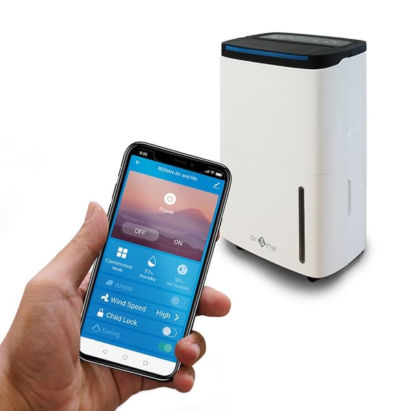 air&me Rohan - kraftig avfukter med høy kapasitet, WiFi og app