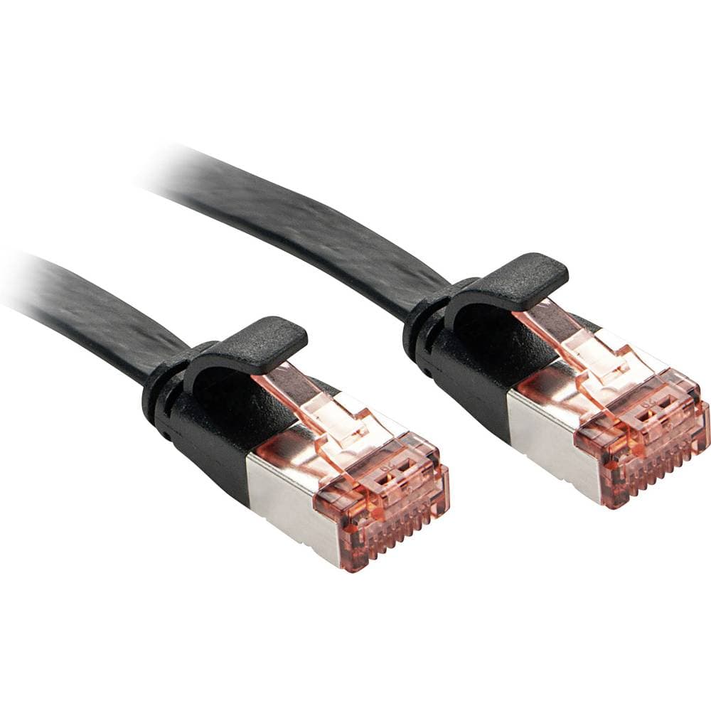 LINDY 47574 RJ45 Nätverk Anslutningskabel CAT 6 U/UTP 5.00 m Svart med låsskydd