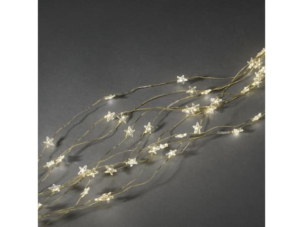 Konstsmide 6371-180, Ljusdekoration, slinga, Guld, Metall, Plast, IP20, Star, 200 lamp(or)