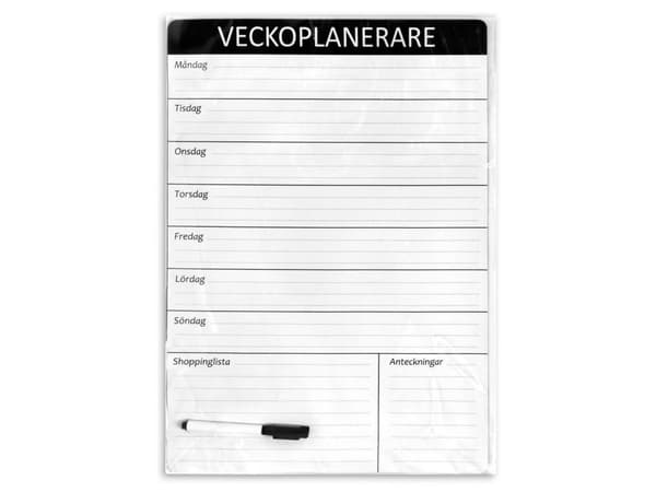 No1 Veckoplanerare (A3) Whiteboardtavla Magnetisk 30x 42 cm