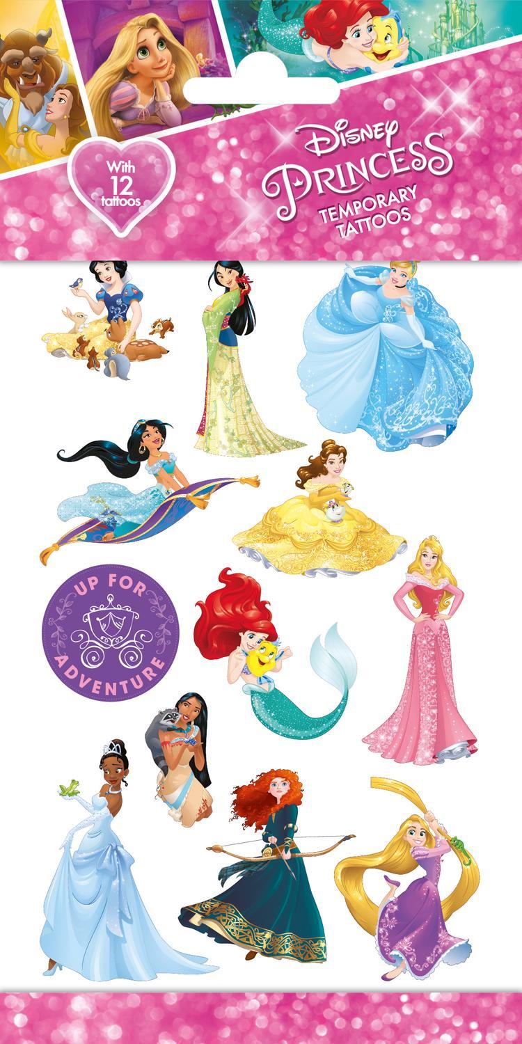 12 st BØRN tatoveringer DISNEY PRINCESS tatovering
