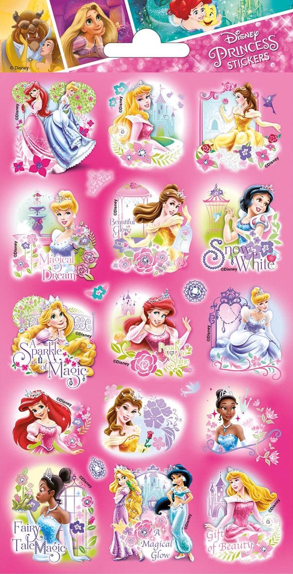 15 st Klistermærker Disney Princess