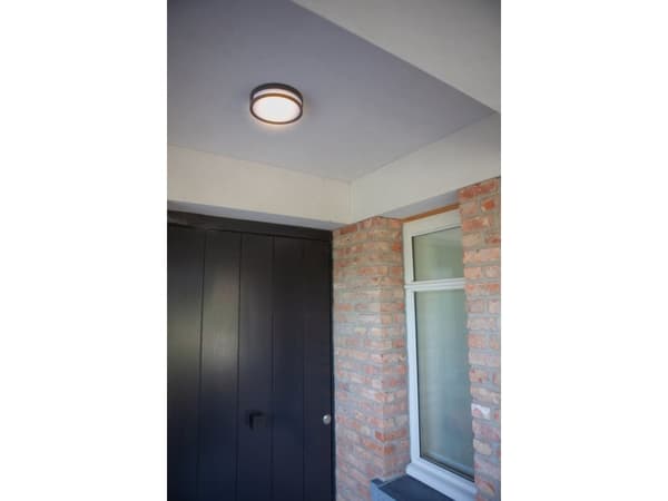LUTEC ROLA, Taklys, Grå, Hvit, Aluminium, Polykarbonat (PC), IP54, Fasade, I