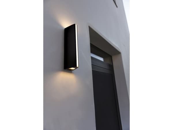 LUTEC LEO, Vegglys, Grå, Aluminium, Polykarbonat (PC), IP54, Fasade, I