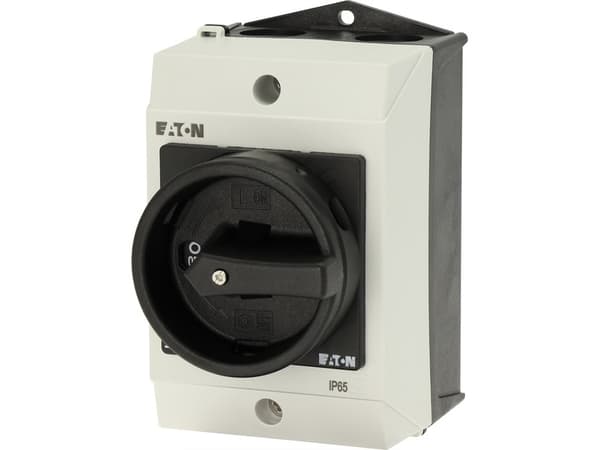 Eaton T0-2-1/I1/SVB-SW, Vippströmställare, 3P, Svart, Vit, IP65, 80 mm, 110 mm