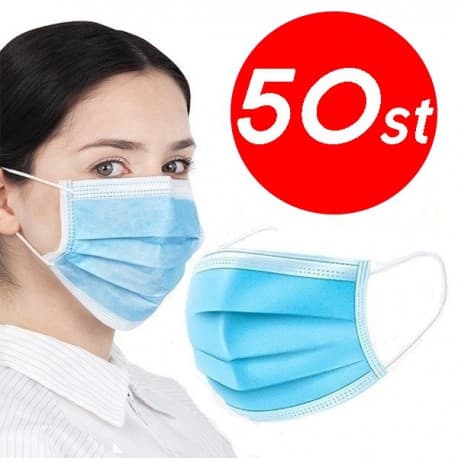 50st Munskydd Ansiktsmask 3-lager