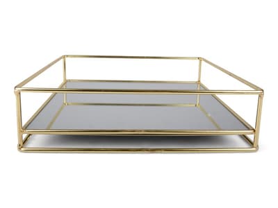 Bricka Spegel guld/metall