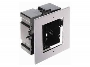 Hikvision - Monteringssæt (ramme, skruer, frontpanel) - for video intercom system - plastikk, flyvemaskine-kvalitet aluminium - skyllemontering