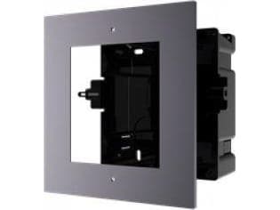 Hikvision - Monteringssæt (ramme, skruer, frontpanel) - for video intercom system - plastikk, flyvemaskine-kvalitet aluminium - skyllemontering