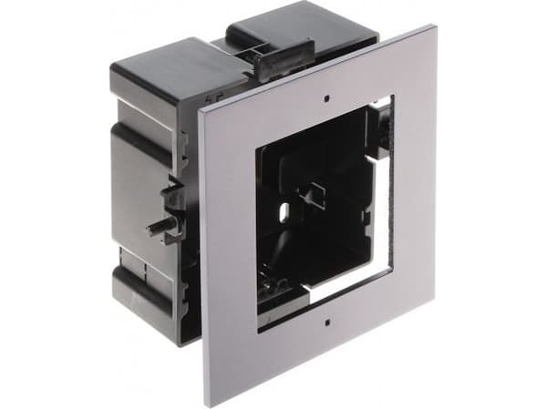 Hikvision - Monteringssæt (ramme, skruer, frontpanel) - for video intercom system - plastikk, flyvemaskine-kvalitet aluminium - skyllemontering