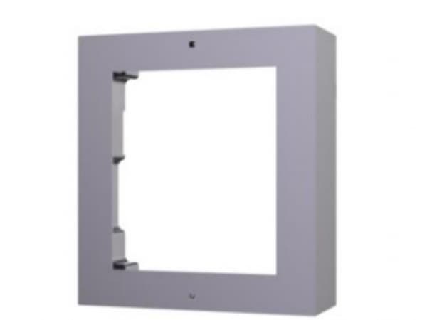 Hikvision - Monteringssæt (ramme, skruer, frontpanel) - for video intercom system - plastikk, flyvemaskine-kvalitet aluminium - skyllemontering