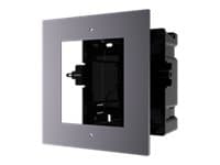 Hikvision - Monteringssæt (ramme, skruer, frontpanel) - for video intercom system - plastikk, flyvemaskine-kvalitet aluminium - skyllemontering