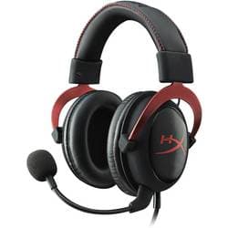 Kingston Cloud II Gaming headset Refurbished (meget god) 3,5 mm jack, USB med kabel Over-ear Sort, Rød