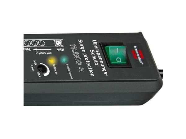 brennenstuhl Secure-Tec - Överspänningsskydd - 3500 Watt - utgångskontakter: 6 - antracit