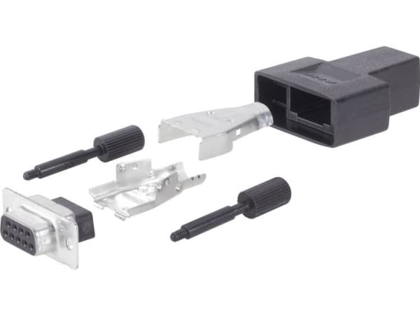TE Connectivity 1658654-1, HDP-20, Svart, Hankoppling, Rak, Nylon