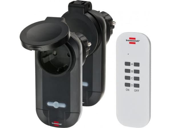 Brennenstuhl 1507030, 433,92 MHz, 25 m, Sort, IP44, 50 mm, 85 mm