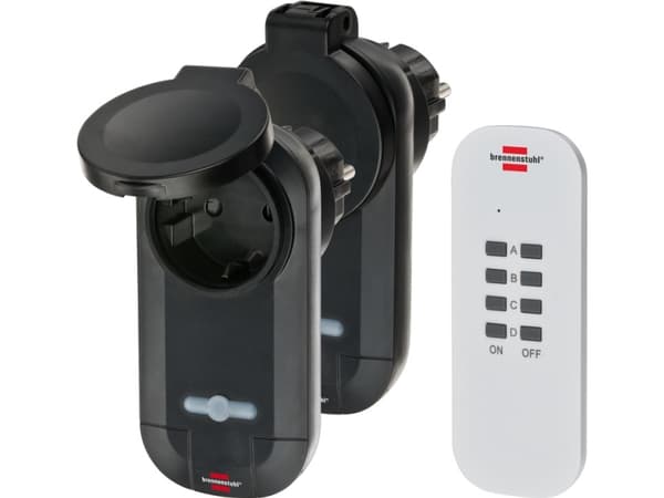 Brennenstuhl 1507030, 433,92 MHz, 25 m, Sort, IP44, 50 mm, 85 mm