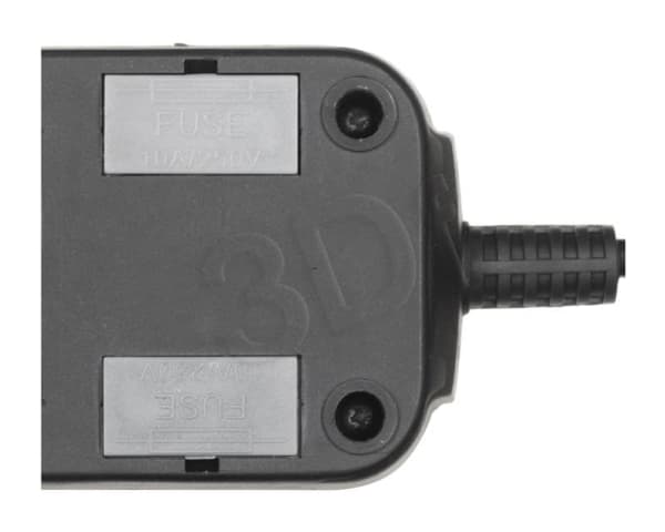 LESTAR LV530W 2,5M, 155 J, 5 AC-pistorasia(a), Tyyppi E, 50 Hz, Type F (Schuko), Musta, Harmaa