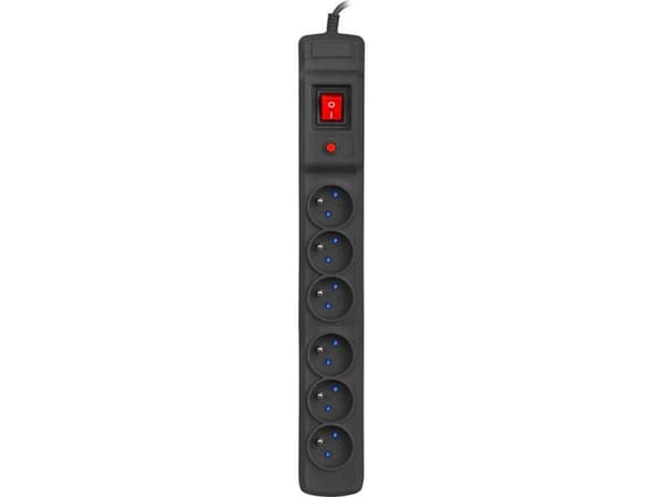 Armac Multi M6 - Effektband - AC 230 V - 3680 Watt - ingång: Typ E - utgångskontakter: 6 (6 x Type E) - 1.5 m sladd - svart