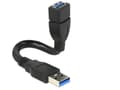 Pikkukuva 3 / 5: Delock ShapeCable - USB forlængerkabel - USB Type A (hun) til USB Type A (han) - USB 3.0 - 15 cm - lajiteltu