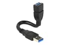 Pikkukuva 1 / 5: Delock ShapeCable - USB forlængerkabel - USB Type A (hun) til USB Type A (han) - USB 3.0 - 15 cm - lajiteltu