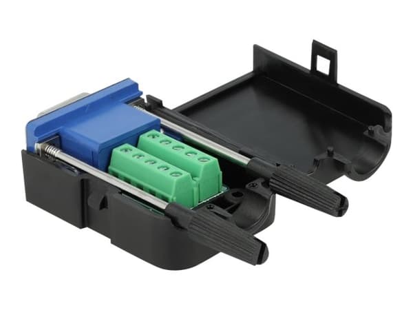 Delock - VGA-adapter - 15 pin D-Sub (DB-15) (hunn) til 10-pins terminalblokk - tommelskruer