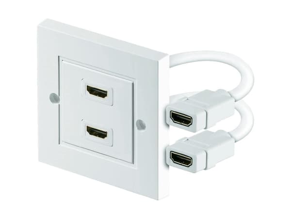 Goobay 51723, 2 x HDMI, Vit, 86 mm, 86 mm, 1 styck, Polypåse