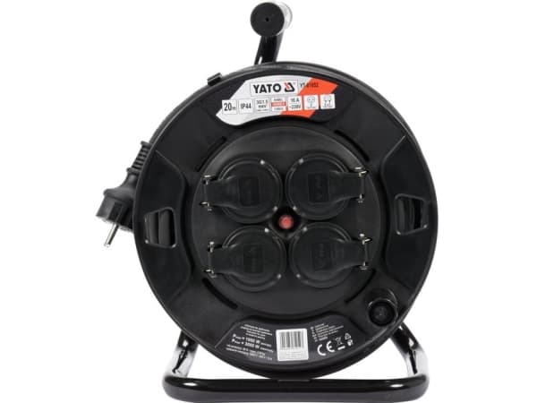 Yato YT-81052, Musta, Polyvinyylikloridi (PVC), 4 AC-pistorasia(a), Tyyppi E, Tyyppi E, Suora