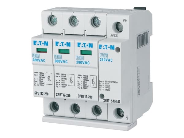 Eaton 184750 SPBT12-280-3+NPE50 Ylijännitesuoja ylijännitesuoja ylijännitesuoja: Jakokaappi 1 kpl