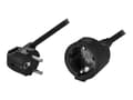 Miniatyrbilde 1 av 5: DELTACO DEL-112B - Strømforlengelseskabel - power CEE 7/7 (hann) til CEE 7/4 (hunn) - 2 m - 90°-kontakt, rett kontakt - svart