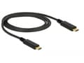 Miniatyrbild 3 av 5: Delock - USB-kabel - 24 pin USB-C (hane) till 24 pin USB-C (hane) - USB 3.1 Gen 2 - 3 A - 1 m - svart