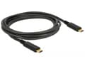 Miniatyrbild 3 av 5: Delock - USB-kabel - 24 pin USB-C (hane) till 24 pin USB-C (hane) - USB 3.1 Gen 1 - 3 A - 2 m - svart