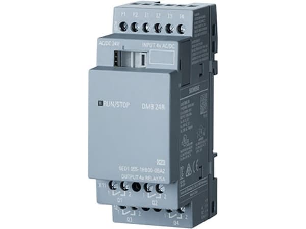 Siemens 6ED1055-1HB00-0BA2, Digital, In/ut, 8 kanaler, Reläkanal, 4 kanaler, 4 kanaler
