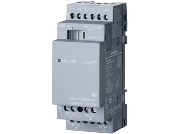 Siemens 6ED1055-1HB00-0BA2, Digital, In/ut, 8 kanaler, Reläkanal, 4 kanaler, 4 kanaler