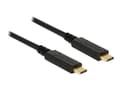 Miniatyrbild 2 av 5: Delock - USB-kabel - 24 pin USB-C (hane) till 24 pin USB-C (hane) - USB 3.1 Gen 2 - 5 A - 1 m - svart