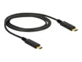 Miniatyrbild 1 av 5: Delock - USB-kabel - 24 pin USB-C (hane) till 24 pin USB-C (hane) - USB 3.1 Gen 2 - 5 A - 1 m - svart