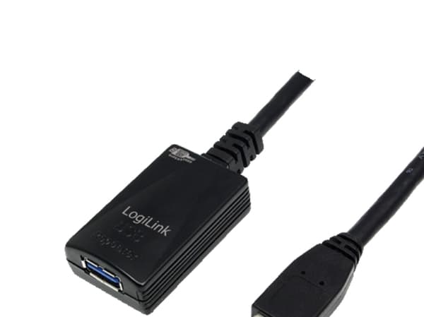 LogiLink USB3.0 Repeater Cable - USB-förlängningskabel - USB, USB 2.0, USB 3.0 - upp till 5 m