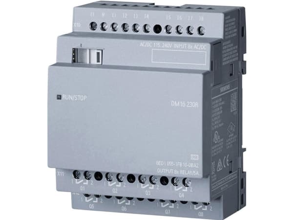 Siemens LOGO! DM16 230R 0BA2 PLC-laajennusmoduuli 115 V/AC, 115 V/DC, 230 V/AC, 230 V/DC