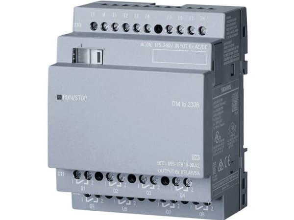 Siemens LOGO! DM16 230R 0BA2 PLC-laajennusmoduuli 115 V/AC, 115 V/DC, 230 V/AC, 230 V/DC