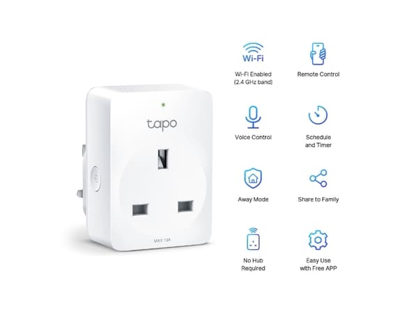 Tapo P100 - Smart kontakt - trådlös - 802.11b / g / n, Bluetooth 4.2 - 2.4 Ghz (4-pack)