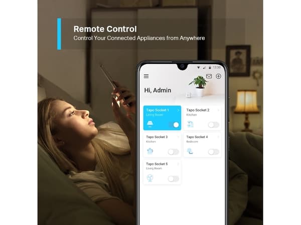 Tapo P100 - Smart kontakt - trådlös - 802.11b / g / n, Bluetooth 4.2 - 2.4 Ghz (4-pack)