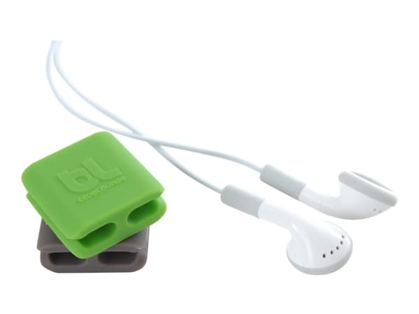 Bluelounge CableClip SMALL - Kabelklemme - grønn, mørk grå (en pakke 6)