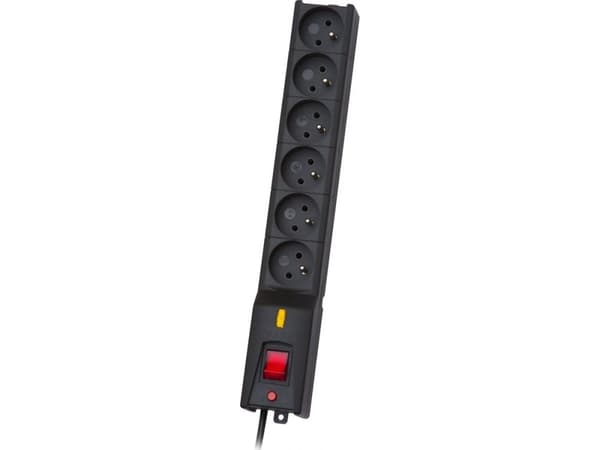 LESTAR LX 610 G-A, ylijännitesuoja, 1,5 m, musta Musta Musta Musta 6 pistorasiaa (pistorasioita) 230 V 1,5 m