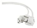 Miniatyrbilde 1 av 5: Gembird PC-186W-VDE - Strømkabel - power CEE 7/7 (hann) vinklet til power IEC 60320 C13 rett - 10 A - 1.8 m - formstøpt - hvit - Tyskland