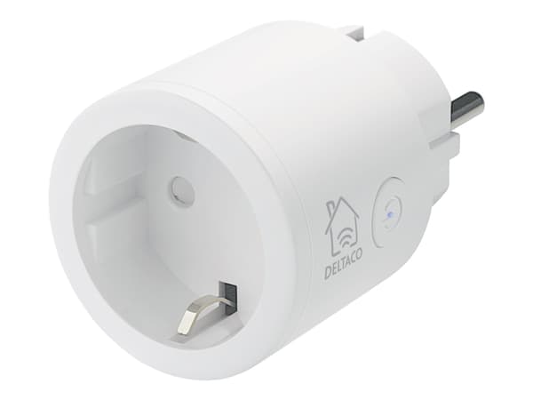 DELTACO SH-P01 - Smartplugg - trådløs - 802.11b/g/n - 2.4 Ghz - hvit