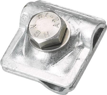 Parallell-/kryssklämma för 8-10 mm tråd M10 x 30, galvaniserat stål med rostfri skruv